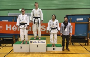  Tournoi régional  juniors  de Mèze :Maeliss DEJEAN Qualifiée pour la demi-finale du Championnat de FRANCE